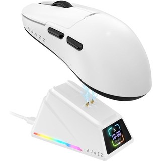 Souris sans fil AJAZZ 42 000 DPI, station de charge tri-mode ultralégère, écran TFT