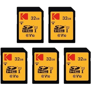 Carte mémoire Kodak SDHC 32 Go Pack 5X haute vitesse 90MB/s protection écriture