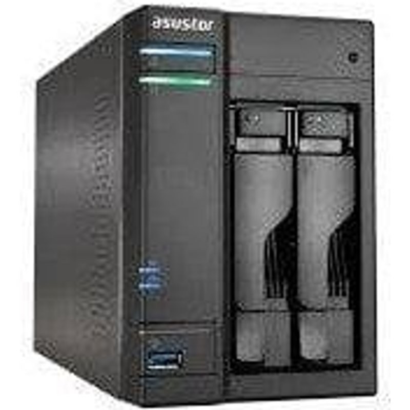 NAS 2 baies Asustor Intel Atom Dual-Core 2,13 GHz 1 Go DDR3 RAID Hot-Swap Virtualisation AS-602T
