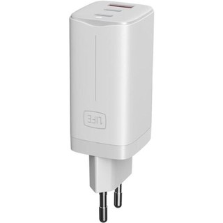 Alimentation universelle 1LIFE 65 W GaN, modèle 1IFEPAXPRESS65GAN, blanche, compacte