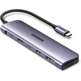 Hub USB-C Ugreen CM195 pour HDMI, 2X USB-A 3.0, SD/TF, PD