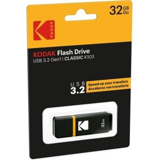 Clé USB Kodak K100 32 Go USB 3.1 100MB/s Noir Jaune Compacte