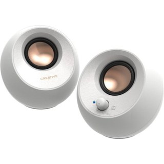 creative-labs Enceintes stéréo Creative 2.0 USB-C Bluetooth 10 W blanches pour PC et mobile