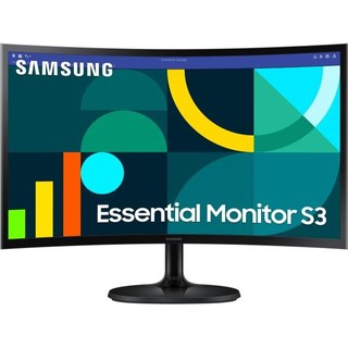 Moniteur incurvé Samsung 24 pouces 1080P 100 Hz VA avec protection oculaire, mode jeu, noir