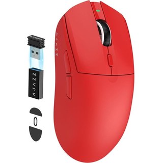 Souris sans fil Ajazz 26 000 DPI ultralégère 59 g, capteur optique, 6 boutons, rouge