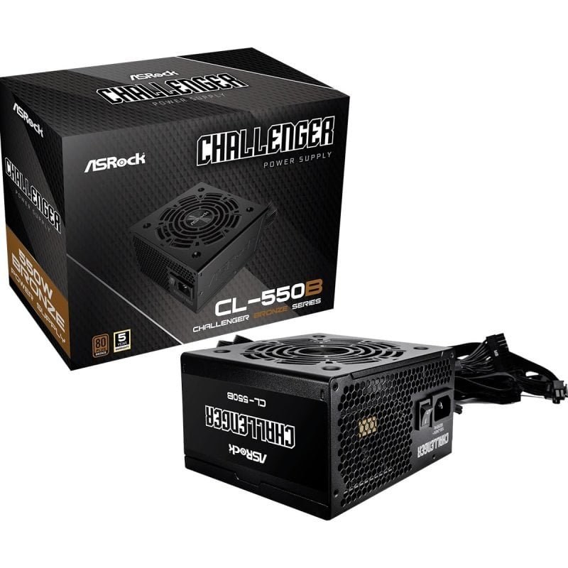 Alimentation modulaire Asrock 550 W 80 PLUS Bronze CL-550B avec protection contre