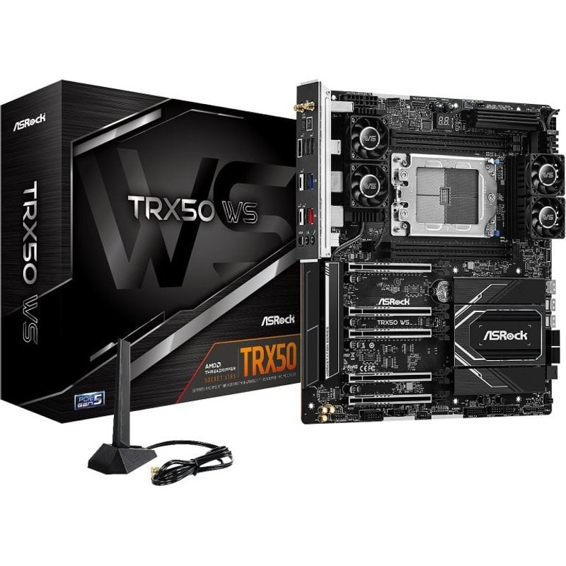 Carte mère Asrock AMD TRX50 STR5 E-ATX TRX50 WS DDR5 Wi-Fi 6E Multi-GPU PCIe 5.0