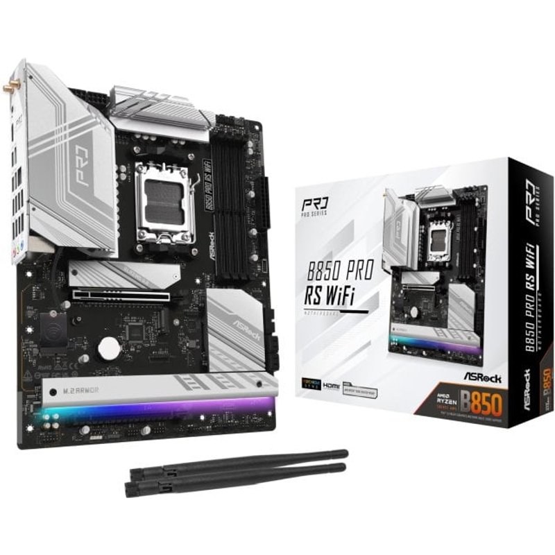 Carte mère Asrock B850 AM5 ATX B850 Pro RS Wi-Fi 6E PCIe GEN4 Bluetooth
