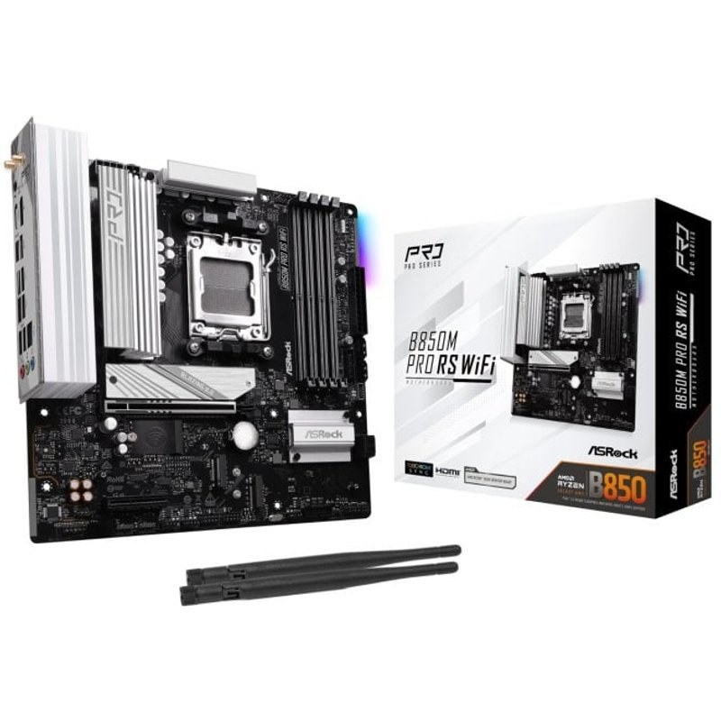 Carte mère robuste Asrock B850M AM5 Micro ATX Pro Race Sport Wi-Fi DDR5 PCIe 5.0 VRM