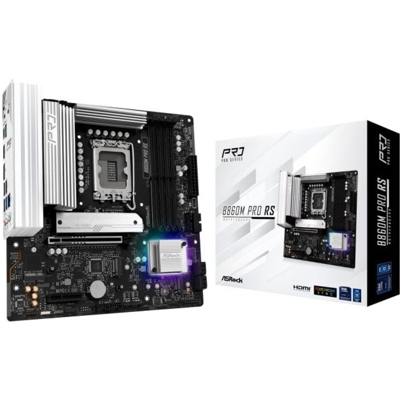 Carte mère Asrock B860, Intel B860M, LGA 1851, Micro ATX, DDR5 256 Go, double LAN, Dragon
