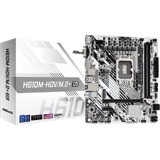Carte mère ASRock H610 Intel LGA 1700 Micro ATX H610M-HDV/M.2+ DDR5 M.2+