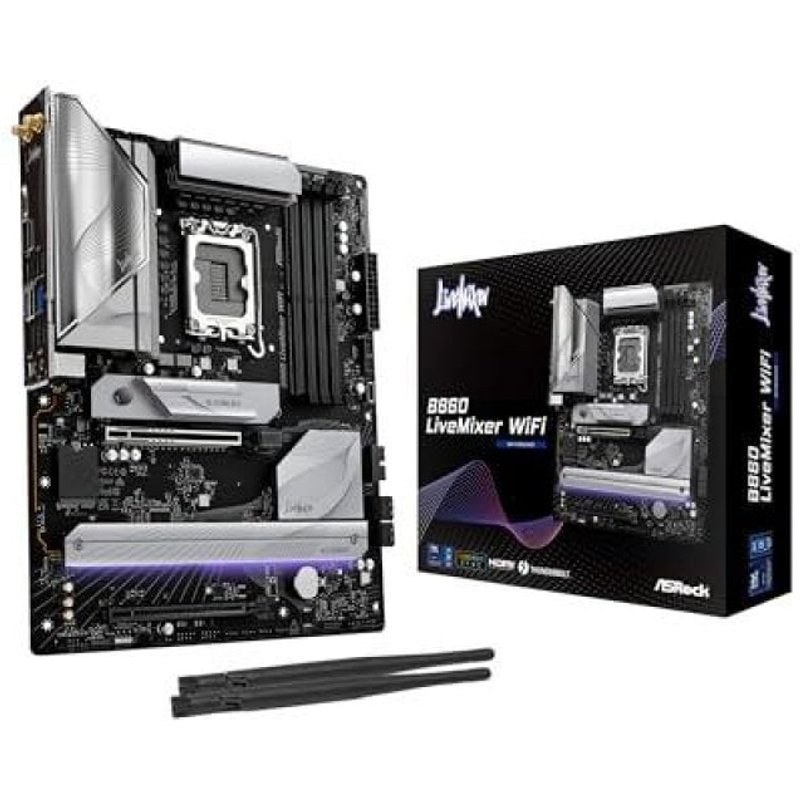 Carte mère Asrock B860 LGA 1851 ATX B860 LiveMixer Wi-Fi DDR5 PCIe 4.0