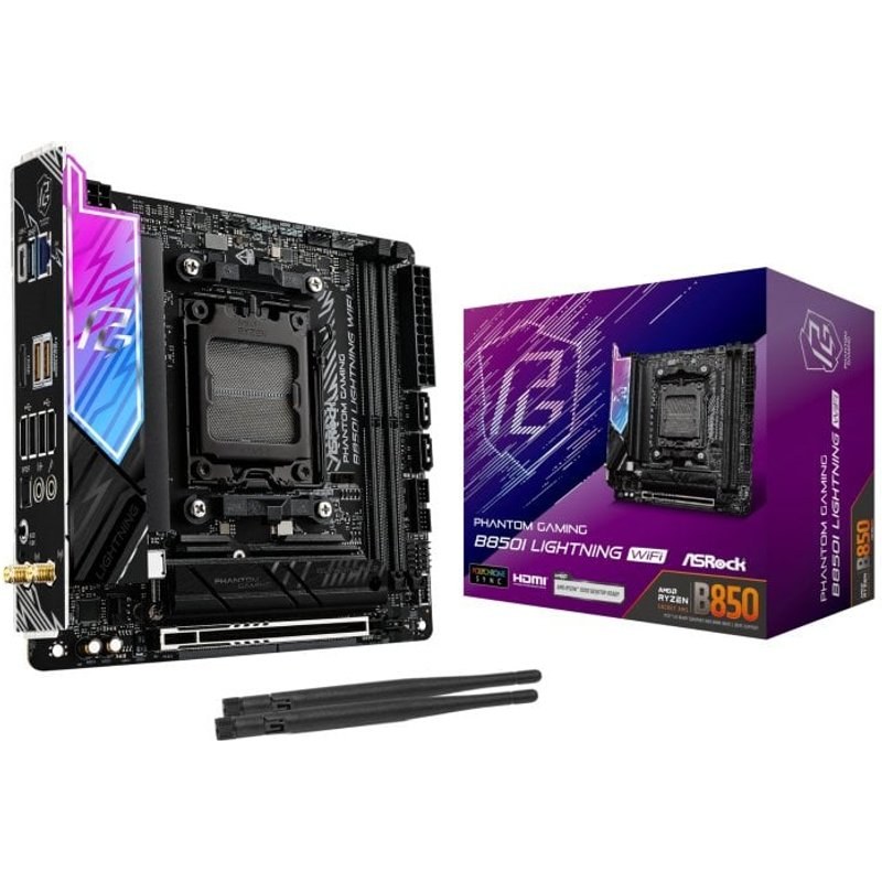 Carte mère Asrock B850 AMD AM5 Mini ITX Phantom Gaming Lightning Wi-Fi