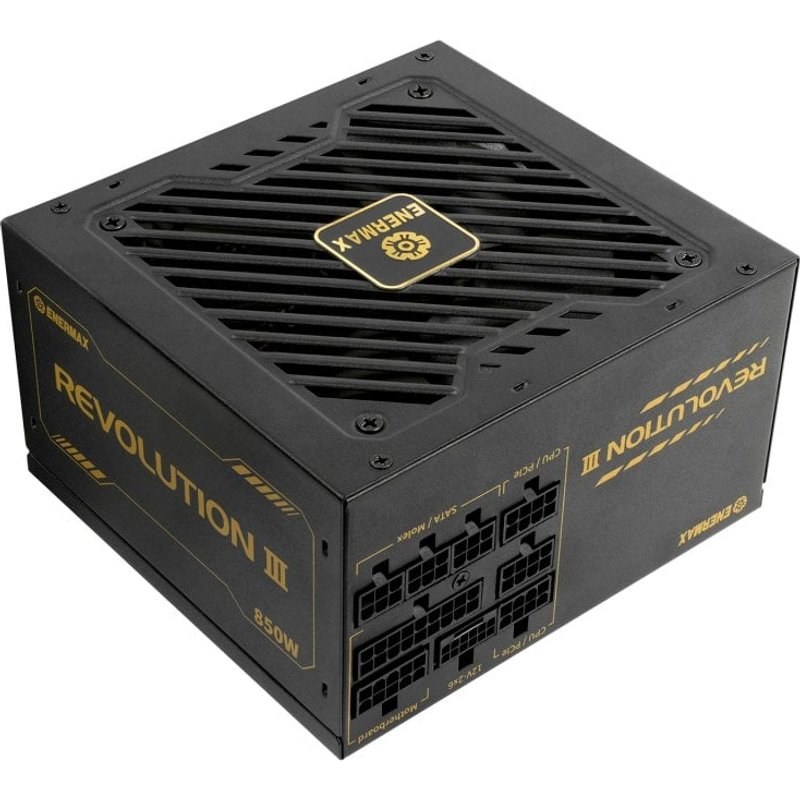 Bloc d'alimentation modulaire Enermax 850 W 80+ Gold Revolution III avec ventilateur intelligent