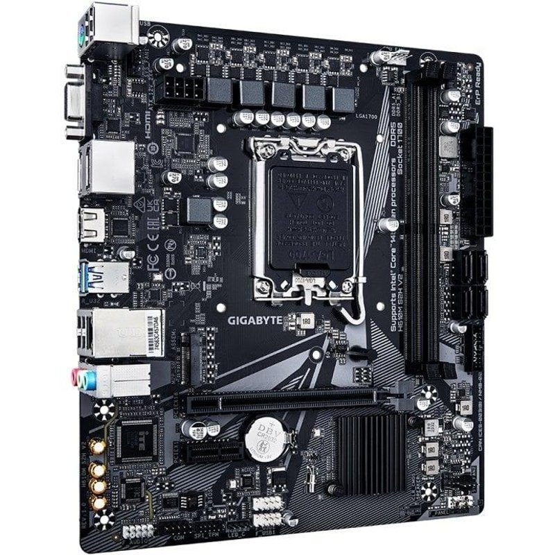 Carte mère Gigabyte H610M S2H V2 Intel H610 LGA1700 DDR5 Micro-ATX PCIe 4.0 GbE M.2