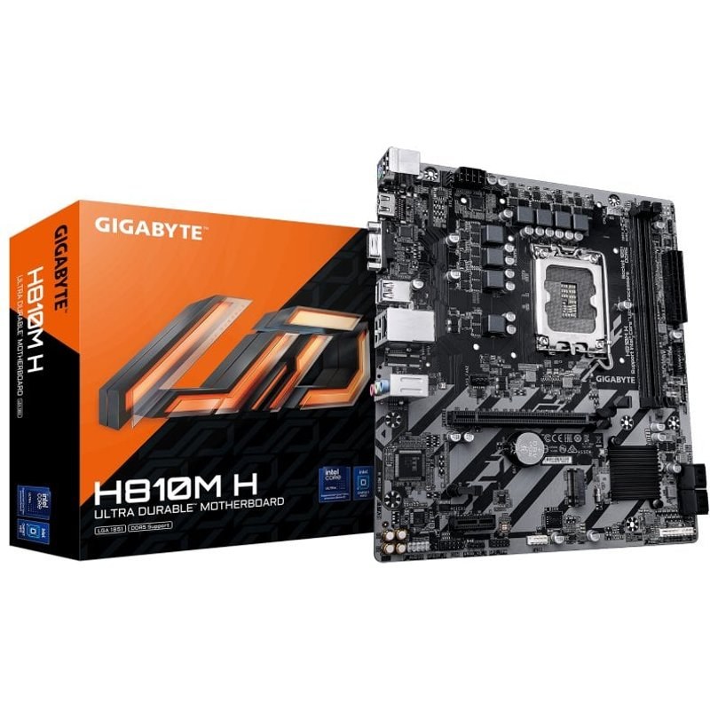 Carte mère Gigabyte H810 Intel H810 LGA 1851 Micro-ATX H810M H DDR5 M.2 RAID USB 3.2