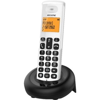 Téléphone DECT Alcatel, écran noir/blanc, 2 lignes, identification de l'appelant, verrouillage