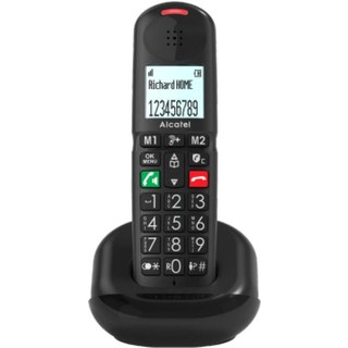 Téléphone sans fil Alcatel blanc avec répondeur, écran rétroéclairé, 100 contacts