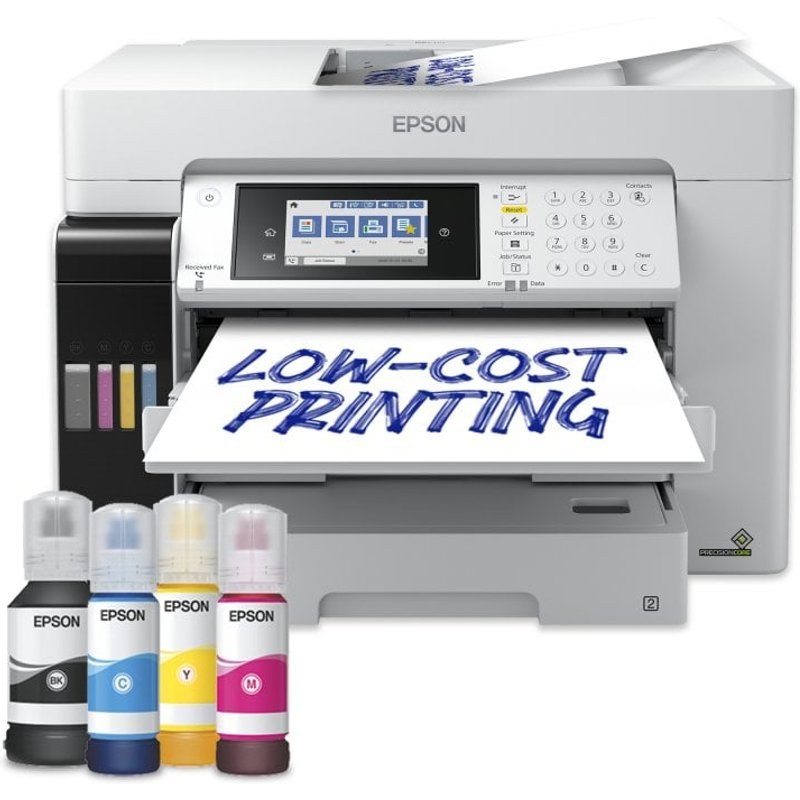 Imprimante multifonction Epson Inkjet Color EcoTank Pro Wi-Fi A3+, recto verso, LCD, fax haute
