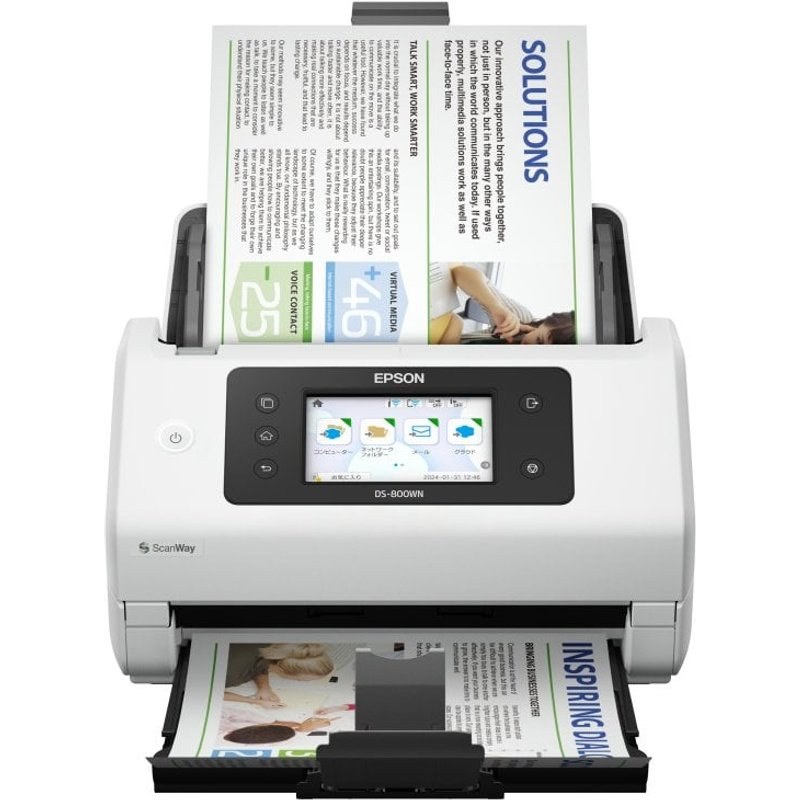 Scanner Epson WorkForce DS-800WN Wi-Fi/Ethernet/USB, recto verso, chargeur automatique