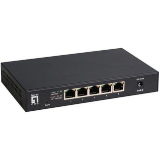 Switch LevelOne GEU-0525 5 Ports 2.5G Ethernet Sans Ventilateur Mur