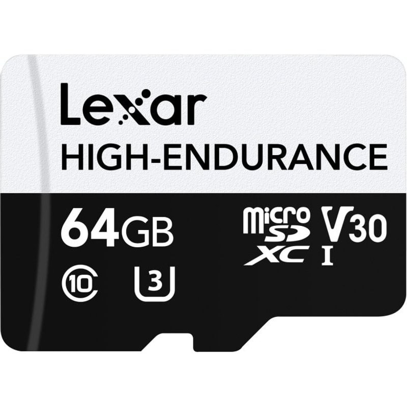 Carte microSD Lexar haute endurance 64 Go Classe 10 UHS-I U3 V30