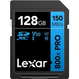 Carte SD Lexar hautes performances 800XPRO 128 Go UHS-I 150 Mo/s V30 U3 résistante