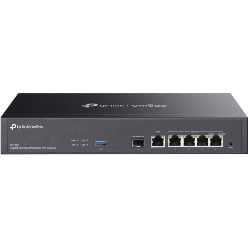 Routeur Gigabit Ethernet TP-Link ER7406 1000 Mbps VPN 6 ports montage en rack de sécurité
