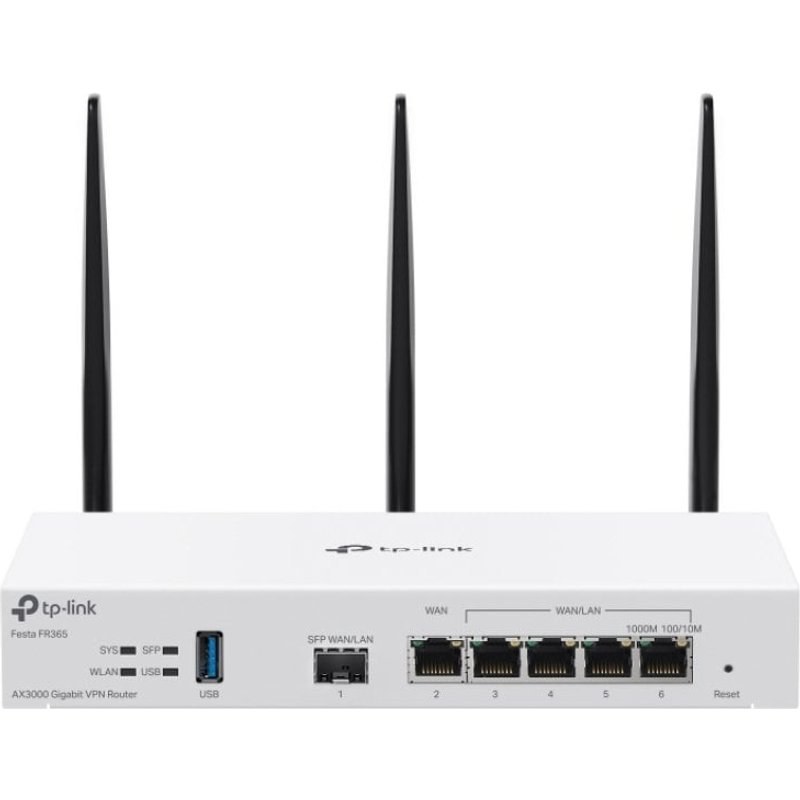 Routeur Gigabit Wi-Fi 6 2402 Mbps double bande MU-MIMO SNMP USB 3.2 TP-Link FESTA FR365