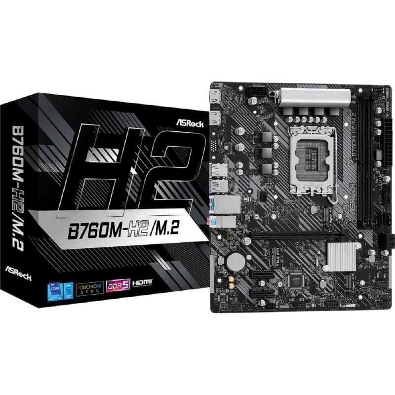 Carte mère Asrock B760M-H2/M.2 Intel B760 LGA 1700 Micro ATX DDR5 M.2 USB 3.2 GEN2