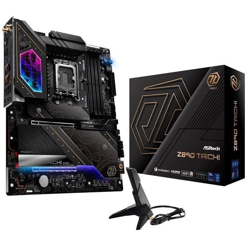 Carte mère ASROCK Z890 LGA1851 ATX Taichi DDR5 PCIe 5.0 Multi-GPU Audio Premium