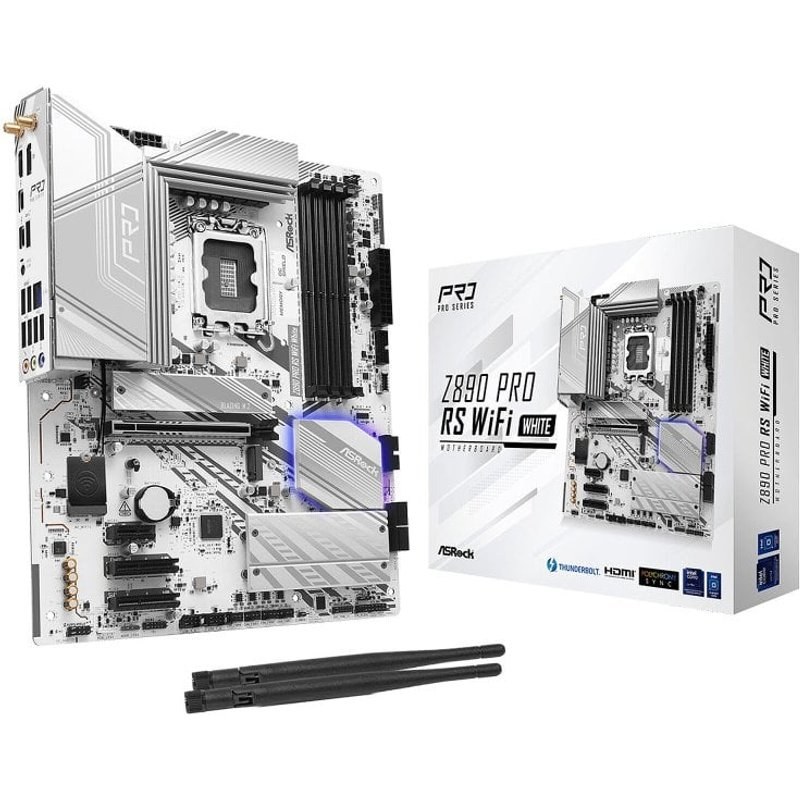 Carte mère Asrock Intel Z890 LGA 1851 ATX Z890 Pro RS Wi-Fi Blanc Thunderbolt 4