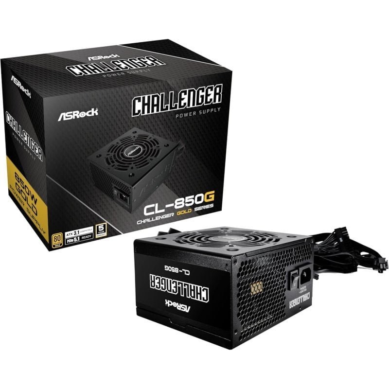 Bloc d'alimentation Asrock 850 W, certification 80 PLUS Gold, Challenger CL-850G, protection
