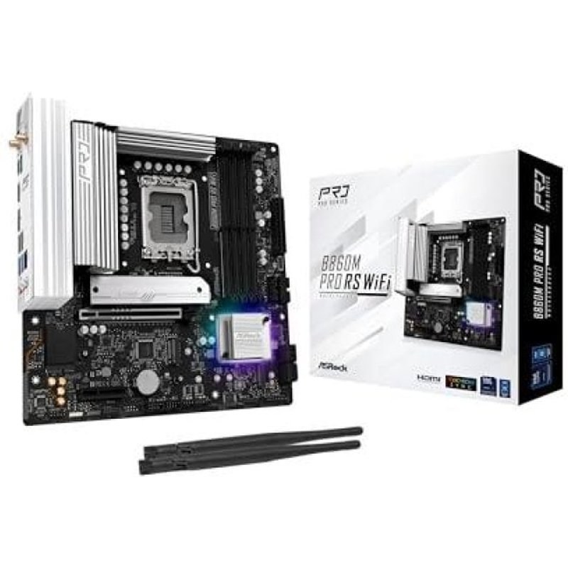 Carte mère ASRock B860 LGA1851 Micro ATX B860M Pro Race Sport Wi-Fi PCIe 3.0 DDR4 Advanced