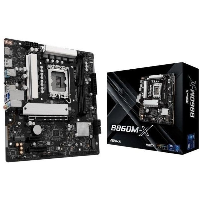 Carte mère Asrock B860M-X B860 LGA 1851 DDR5 Micro ATX 2.5GBE M.2 PCIe 3.0