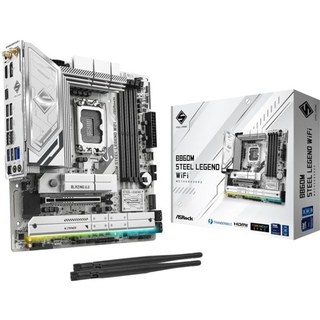 Carte mère Asrock B860 LGA 1851 Micro ATX B860M Steel Legend Wi-Fi 6E DDR5 256 Go PCIe 2.5G LAN