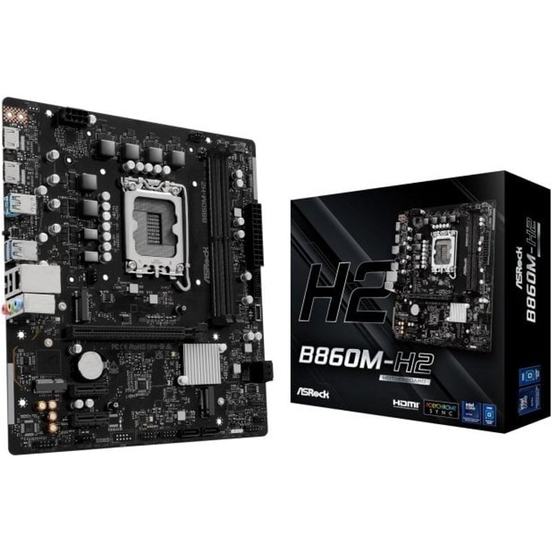 Carte mère ASRock B860 Micro ATX LGA 1851 B860M-H2 DDR4 USB 3.0 VRM optimisée