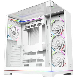 Boîtier PC gaming XYZ Tesseract Crystal 3D/4X Vortex A-RGB/ATX/USB-C/Noir