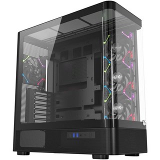 Châssis XYZ Quantum 4 ventilateurs A-RGB Verre incurvé ATX/MATX/MITX USB-C Panoramique
