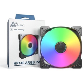 Ventilateur supplémentaire Montech HP140 PWM ARGB 140 mm 1760 tr/min haute efficacité et ARGB