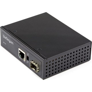 Convertisseur de média StarTech PoE+ IP30 SFP vers RJ45 60 W, prise en charge DIN IMC1GSFP60W
