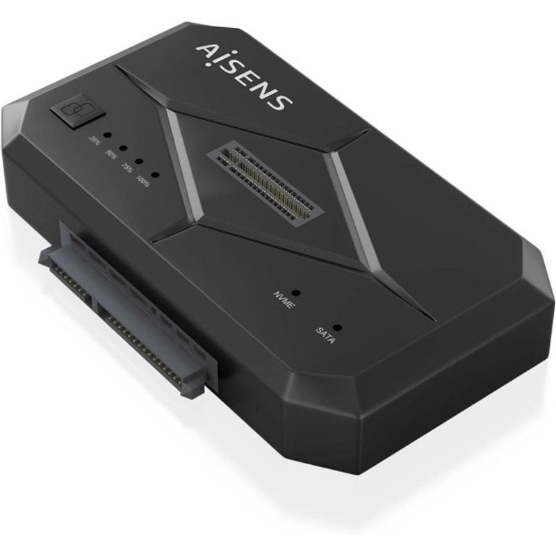 Station d'accueil AISENS SDDO-120C SATA 2.5/3.5 M.2 NVMe USB 3.1 GEN1 Noir Clone 2 To