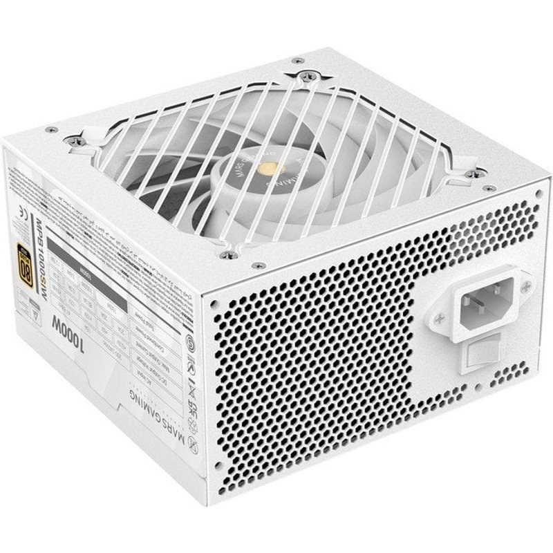 Alimentation PC ATX Mars Gaming MPB1000SI 1000 W, garantie 7 ans, 80PLUS Gold, 90 % blanc