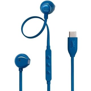 Écouteurs JBL Tune 305C filaires USB-C Hi-Res avec micro bleu