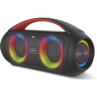 Enceintes portables sans fil Haeger 40 W Bluetooth USB-C et MicroSD Noir