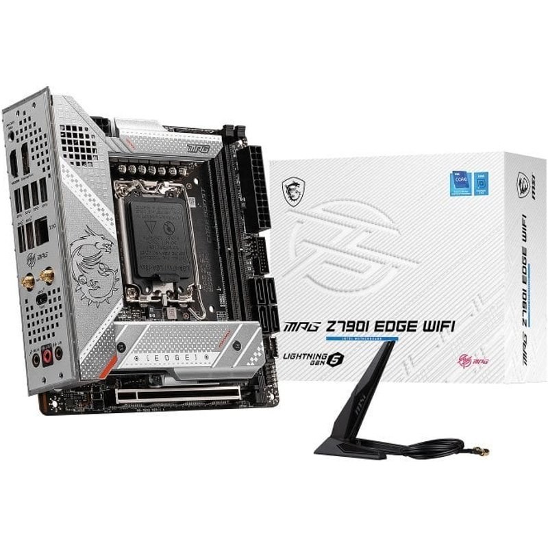 Carte mère MSI Z790 LGA1700 mini ITX MPG Z790I EDGE Wi-Fi DDR5 PCIe 5.0 Wi-Fi 6E 2,5 GbE