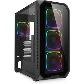 Boîtier Sharkoon AK5G RGB Midi Tower ATX avec 4 ventilateurs RGB préinstallés