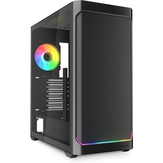 Boîtier Sharkoon AK4W RGB Strip Midi Tower Noir avec Éclairage RGB et Ventilateurs Installés