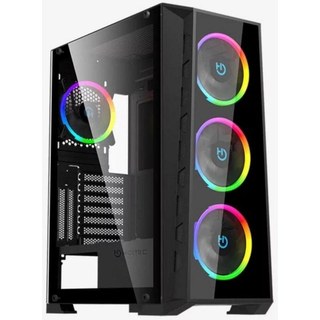Boîtier PC Hiditec MH12 Glass E-ATX Noir avec Ventilateurs ARGB