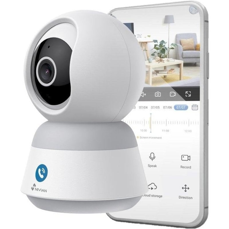 Caméra de surveillance Nivian NVS-IPC-IS6-CALL Quad HD Vision Nocturne Intérieure IA Contrôle